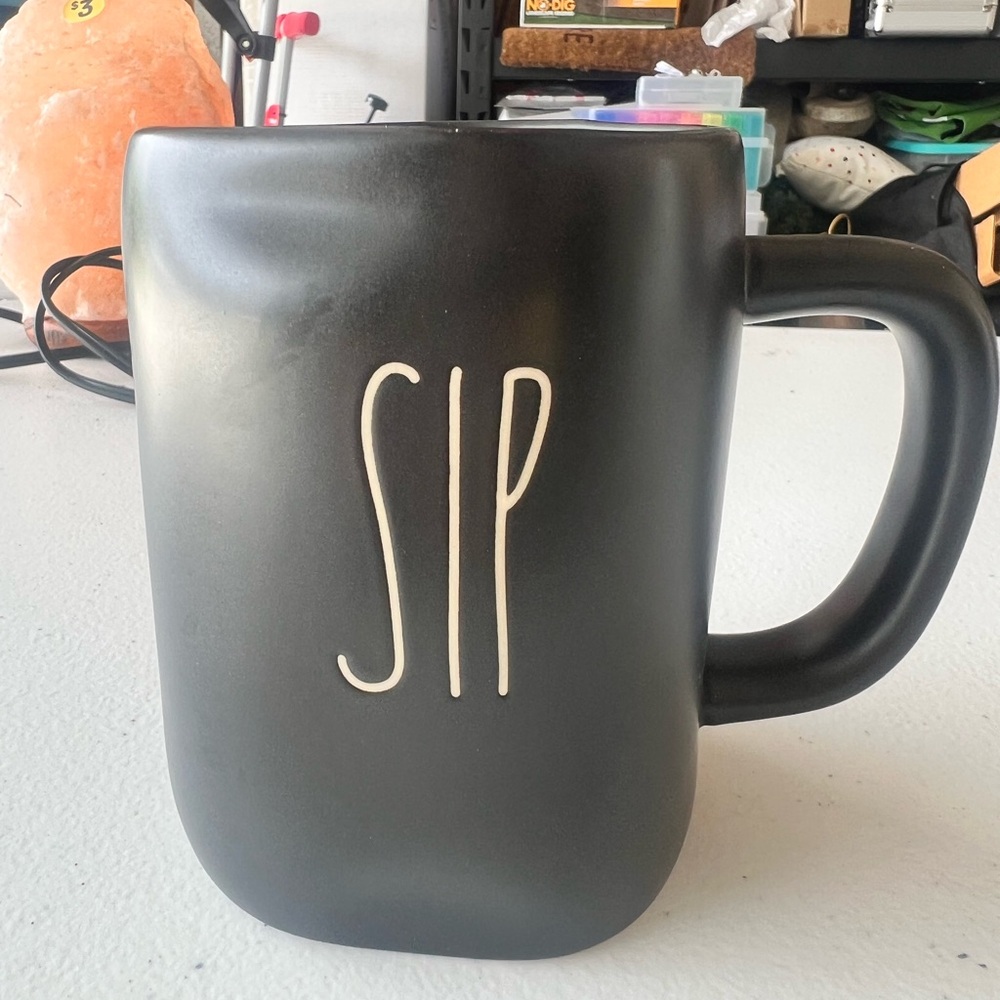 Rae Dunn Black Ceramic Mug Modern Dining